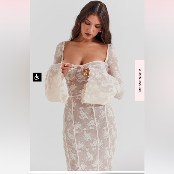 House of CB Delilah Vintage Cream Maxi Dress *bigger cup* - Picture 3 of 10